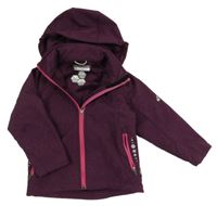 Fialová vzorovaná softshellová bunda s kapucí McKenzie