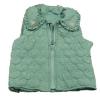 Zelená šušťáková prešívaná zateplená vesta Dunnes