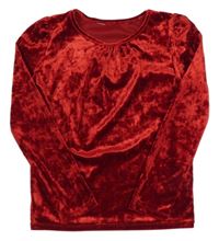 Červené zamatové tričko