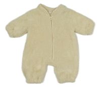 Smotanový chlpatý overal Shein