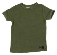 Khaki žebrované tričko River Island