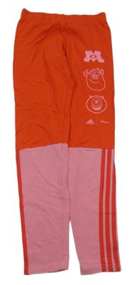 Červeno-růžové legíny s Příšerky s.r.o Adidas