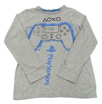 Šedé pyžamové triko s ovladačem PlayStation