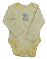 Žluto-bílé pruhované body s Teddym - Me to you M&S