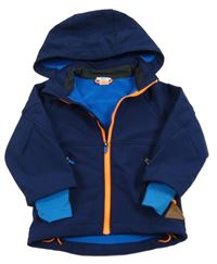 Tmavomodrá softshellová bunda s kapucí H&M