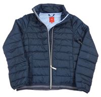 Tmavomodrá šušťáková prešívaná ľahká zateplená bunda S. Oliver