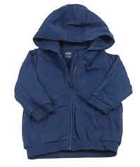 Tmavomodrá propínací mikina s kapucí M&S