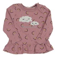 Stsarorůžové tričko s duhami a mraky Liegelind