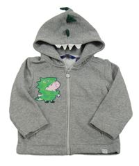 Šedá propínací mikina s Tomíkem a kapucí Regatta