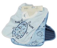 Nové - 3x modrý bryndák s příšerkami George