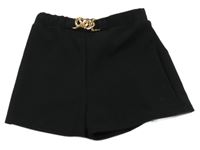 Černé kraťasy s kovovou ozdobou Shein