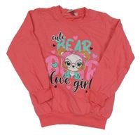 Ružová mikina s medvedíkom