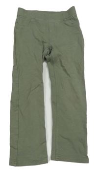 Khaki teplákové nohavice H&M