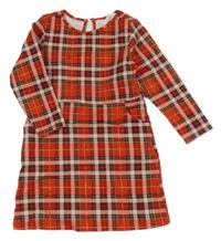 Červeno-ružovo-zelené kockované šaty H&M