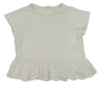 Biele peplum tričko Shein