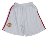 Biele futbalové kraťasy s erbem a pruhy - Manchester United