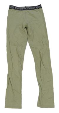Nové - světlekhaki-čierne legíny s logy RIVER ISLAND