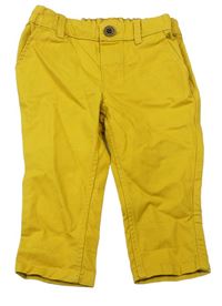 Žlté plátenné chino nohavice zn. H&M