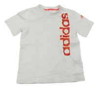 Biele tričko s logom Adidas