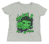 Sivé melírované tričko s Hulkem Primark