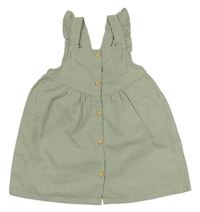 Světlezelenošedé plátenné prepínaci šaty H&M