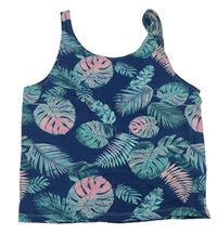 Tmavomodrý crop top s listami George