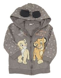 Béžová prepínaci mikina so Lvím Kráľom a kapucňou zn. Disney