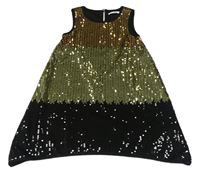 Zlato-čierne šaty s flitrami M&S