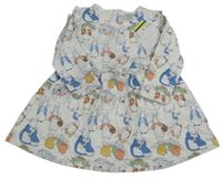 Nové - bílé bavlněné šaty Peter Rabbit Matalan