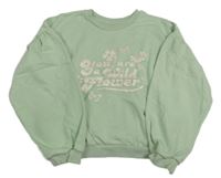 Svetlozelená oversize mikina s nápisom George