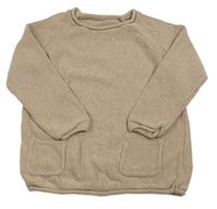 Béžový sveter s vreckami George