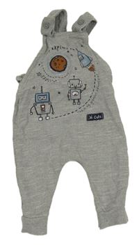 Šedé laclové tepláky s roboty George 