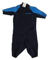 Nové - Tmavomodro-azurový neopren Olaian