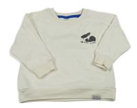 Smotanová mikina s potlačou