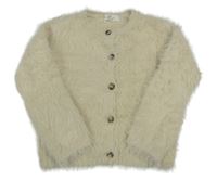 Béžový chlpatý prepínaci vlnený sveter H&M