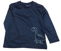 Tmavomodré funkčné športové tričko s dinosaurom Lupilu