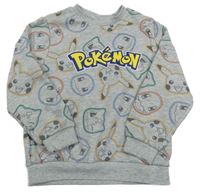 Sivá melírovaná mikina s Pokémony Primark