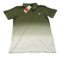 Nové - Khaki-bílé polo tričko George 