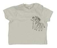 Biele tričko so zebrou Topomini