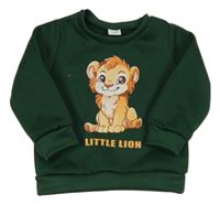 Tmavozelená mikina so lvem