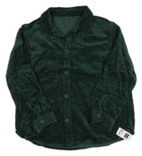 Nové - Tmavozelená menšestrová košeľová bunda Dunnes