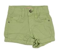 Pistáciové plátěné kraťasy Ativo