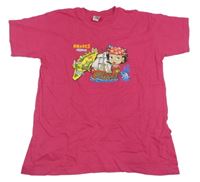 Ružové tričko s potlačou