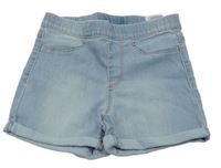 Svetlomodré elastické rifľové kraťasy H&M