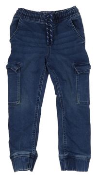 Tmavomodré teplákové cargo cuff rifle F&F