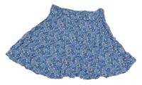 Modrá ľahká kvetovaná sukňa New Look