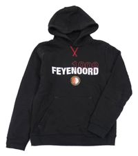 Černá fotbalová mikina Feyenoord s kapucňou