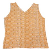 Oranžový crop top s kvietkami a nápismi Outfit