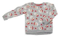 Sivá melírovaná mikina so Santy St. Bernard
