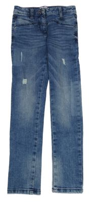 Modré skinny rifle s prošopáním S. Oliver
